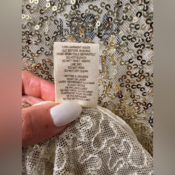 Intimately Free People Gold Sequin Top - Picture 6 of 6